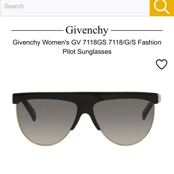 Givenchy Black Flat-Top Sunglasses with Shield Lens - Picture 9 of 10